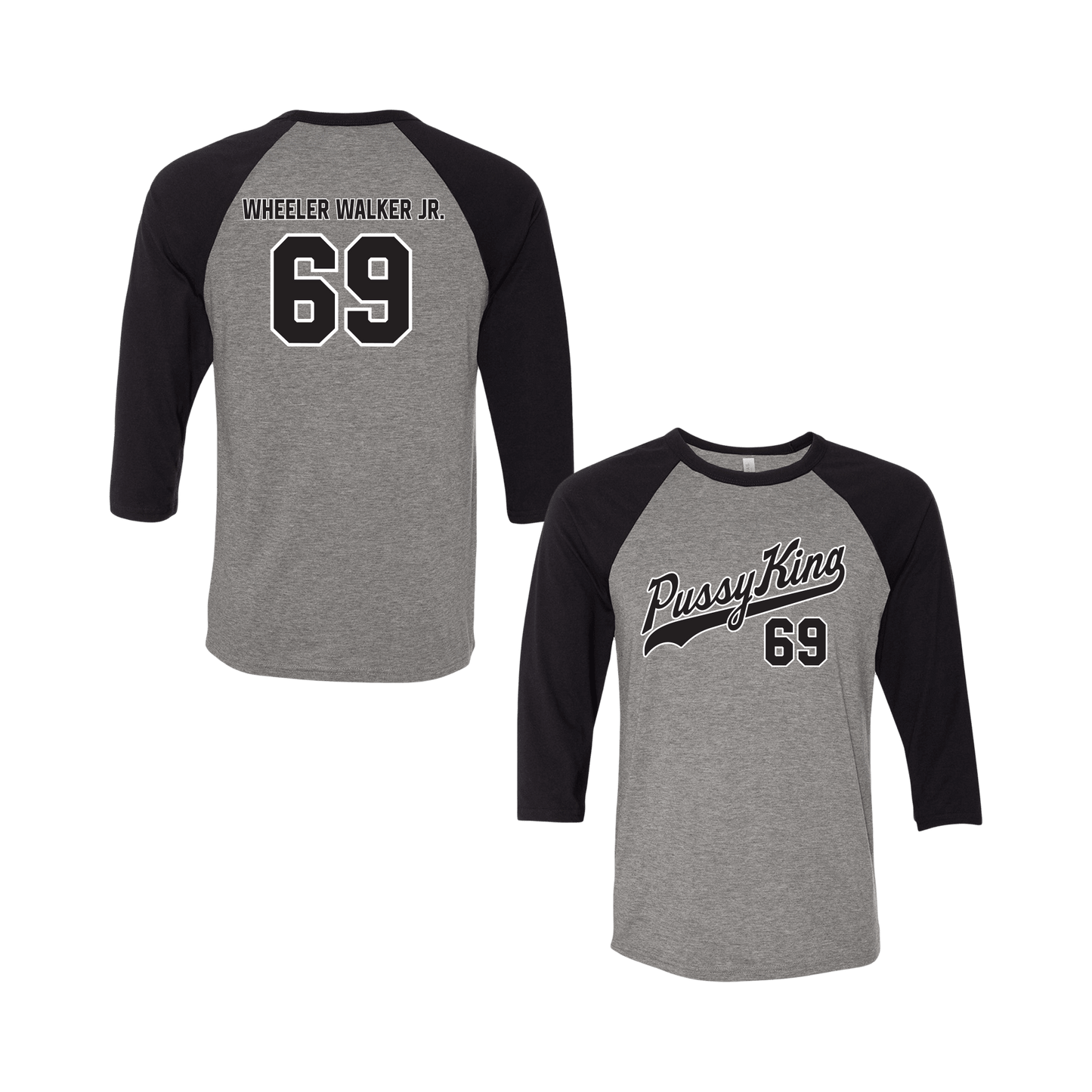 Big League Raglan Tee – Grey/Black